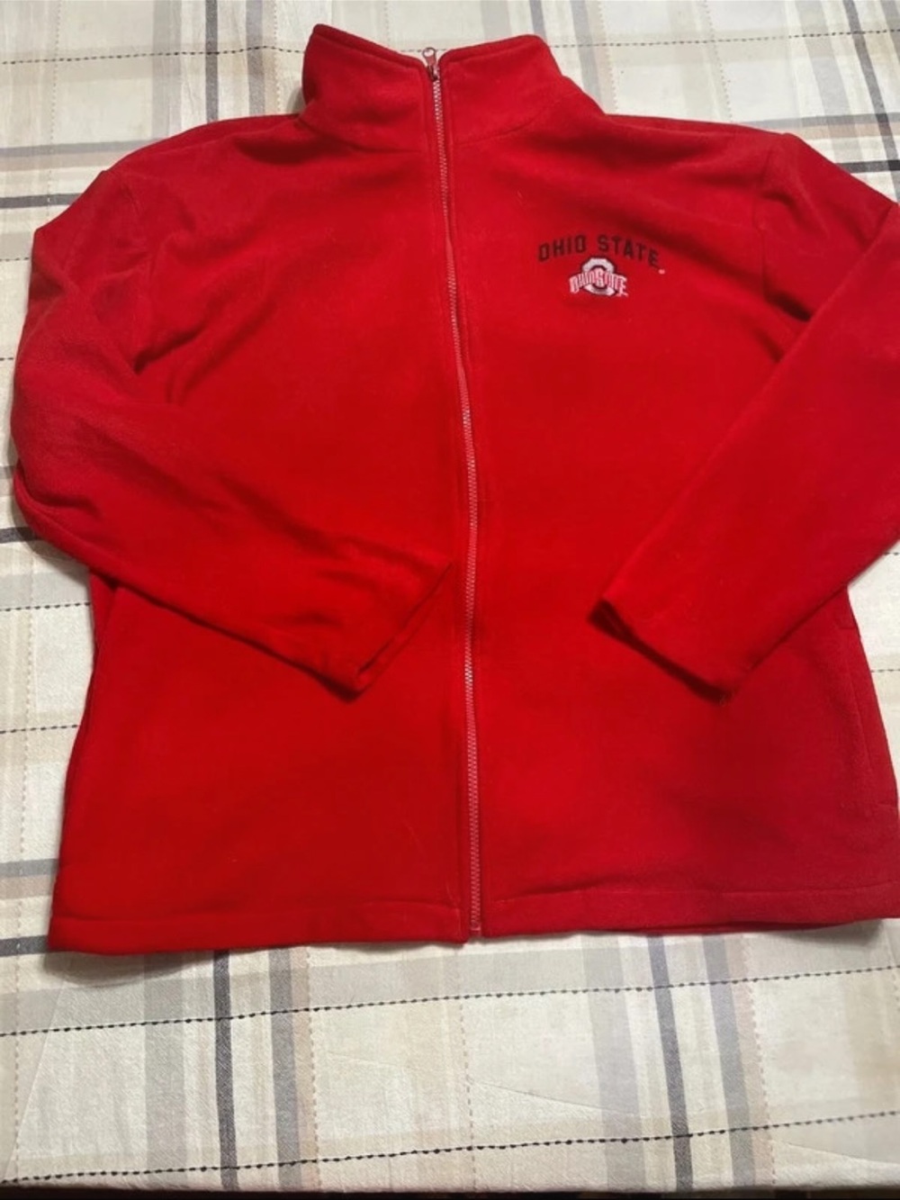 VTG Ohio State  Full-Zip Lightweight Fleece Jacket